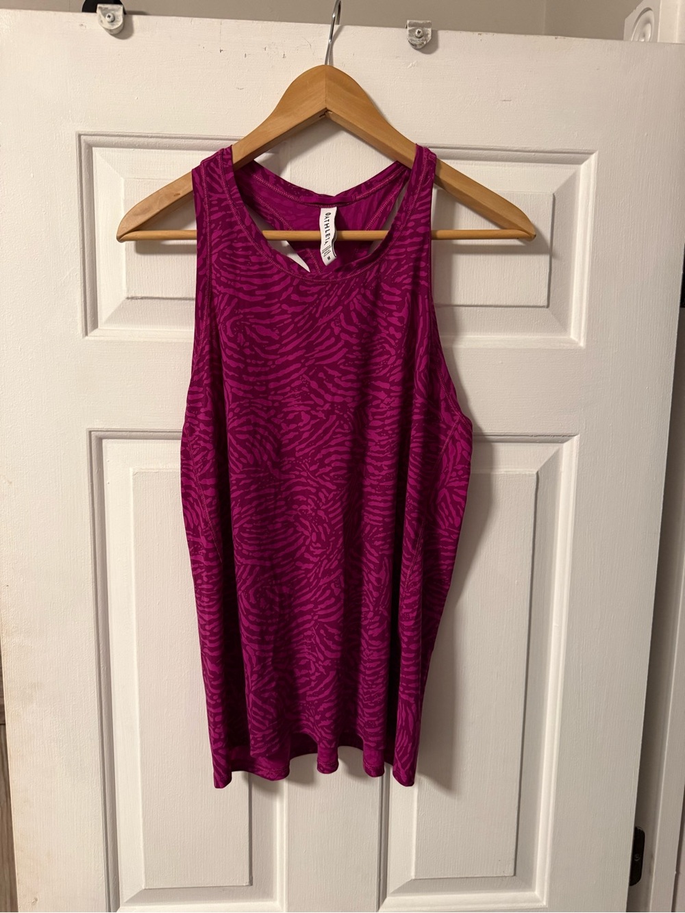 Athleta Magenta Zebra-Print Racerback Tank